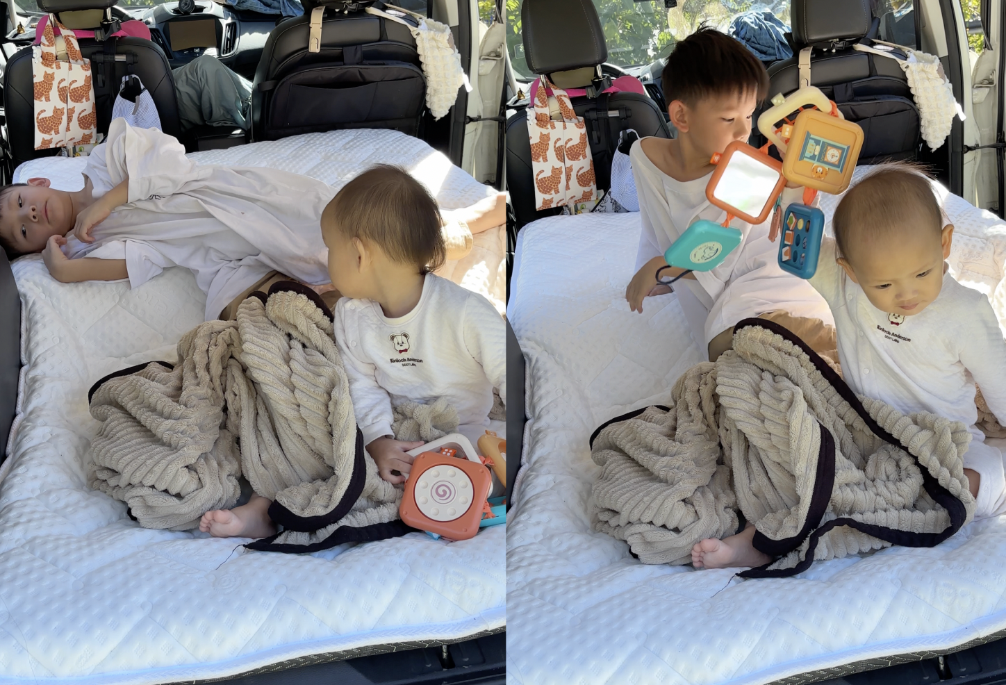 天絲車泊床墊放入後車廂收納展示