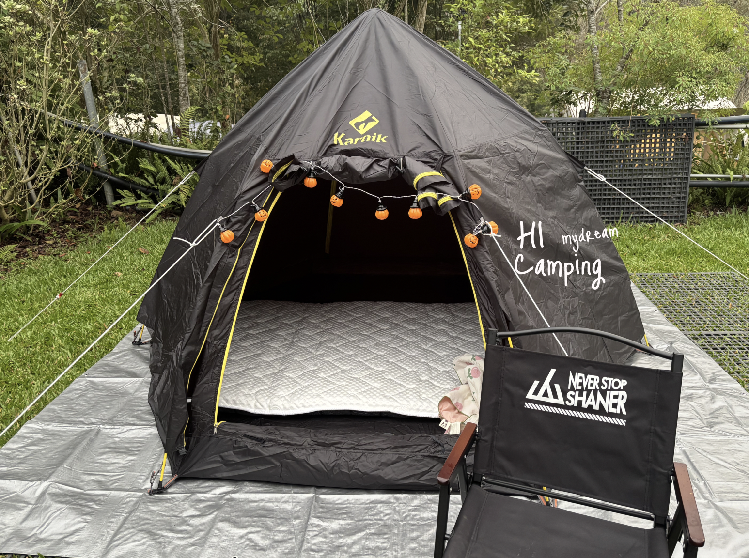 Tencel天絲車泊床墊折疊展示